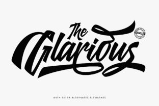Glarious: A Modern Script Font for Editorial Design