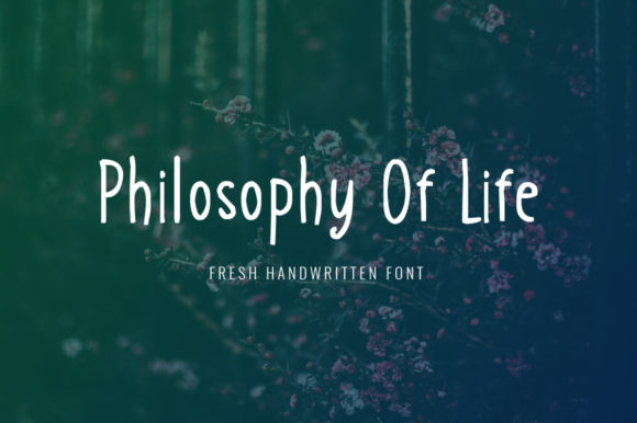 Philosophy of Life: A Script Handwritten Font for Editorial Elegance